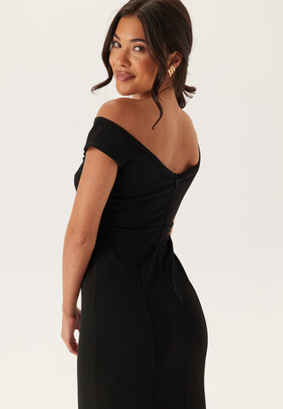 Twist Off Shoulder Gown