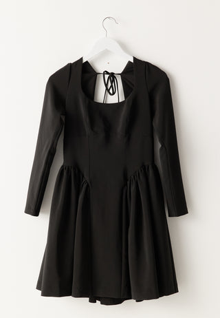 Volume Skirt Langermet Minikjole