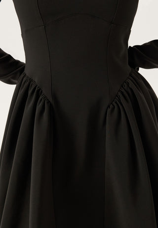 Volume Skirt Langermet Minikjole