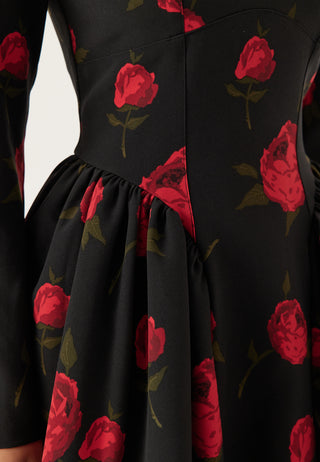 Volume Skirt Langermet Minikjole