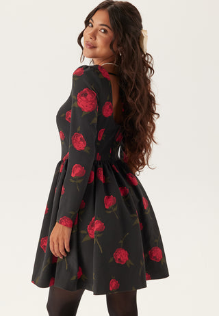 Volume Skirt Langermet Minikjole