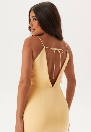 Waterfall Mermaid Satin Gown