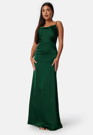 Waterfall Satin Gown