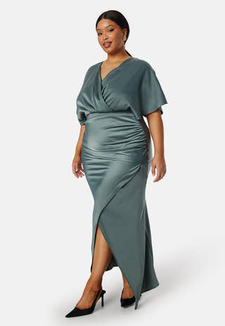 Wrap Satin Gown