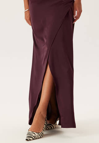 Wrap Satin Gown