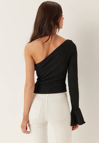 One Shoulder Frill Top