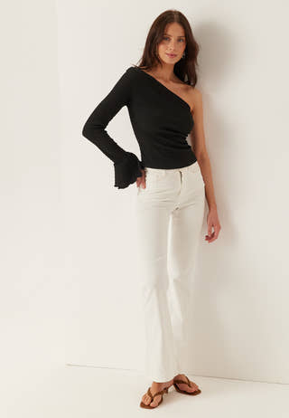 One Shoulder Frill Top