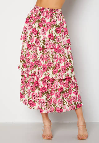 Penny midi frill skirt