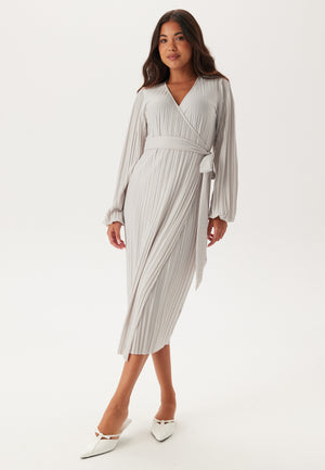 Pleated Wrap Dress