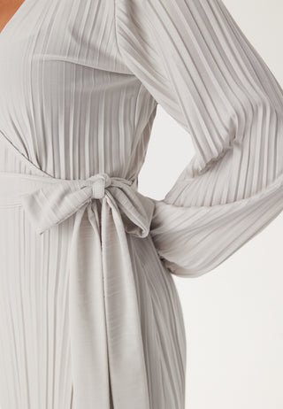 Pleated Wrap Dress