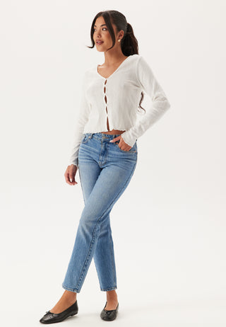 Pointelle Cardigan Top