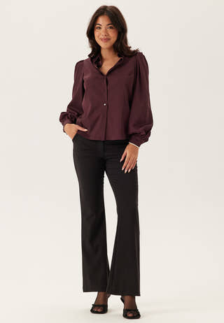 Puff Sleeve Satin Shirt