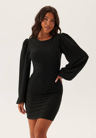 Puff Sleeve Sparkling Dress