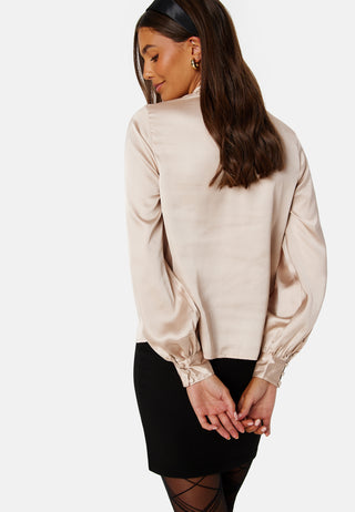 Button Satin Blouse