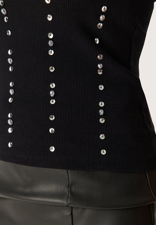 Rhinestone Rib Top