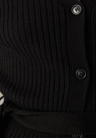 Ribbestrikket cardigan-kjole