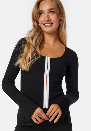Round Neck Cardigan Top