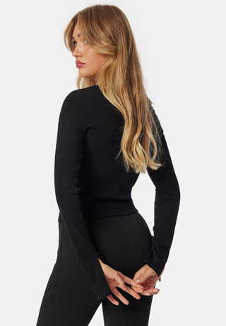 Round Neck Cardigan Top