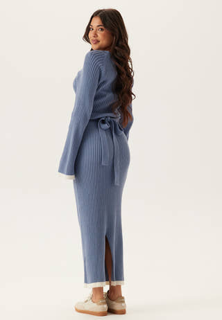 Round Neck Rib Knitted Maxi Dress