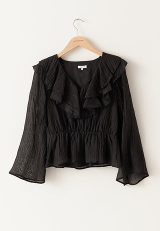 Ruffle Wide Sleeve Bluse