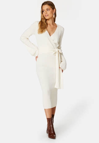 Samantha knitted wrap dress