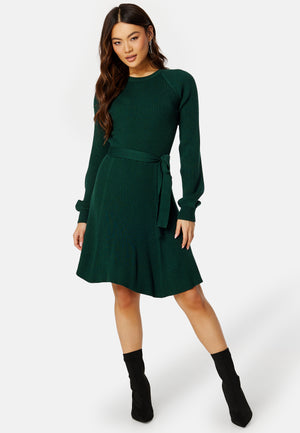Rib Knitted Skater Dress