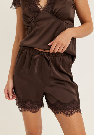 Satin Lace Shorts