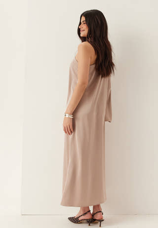 Satin One Shoulder Dress