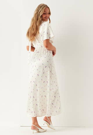 Satin Scarf Maxi Dress