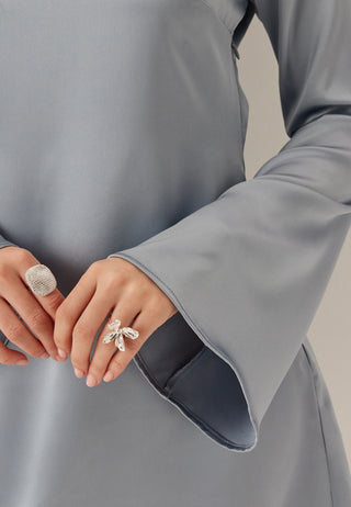 bubbleroom-satin-trumpet-sleeve-short-dress