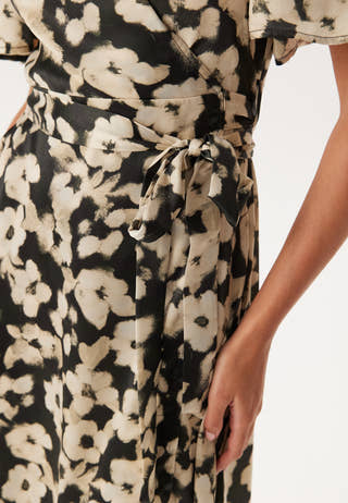 Satin Wrap Dress