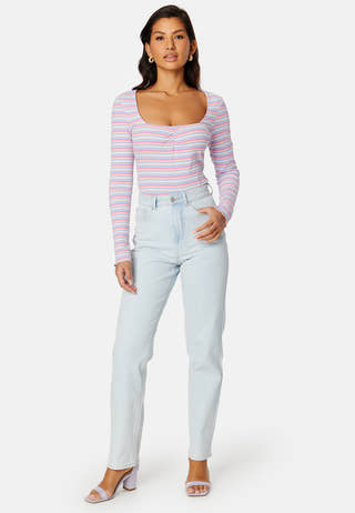 Selda ls striped top