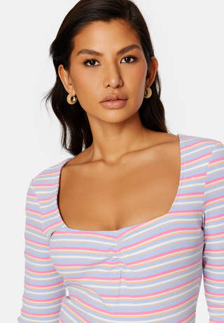 Selda ls striped top