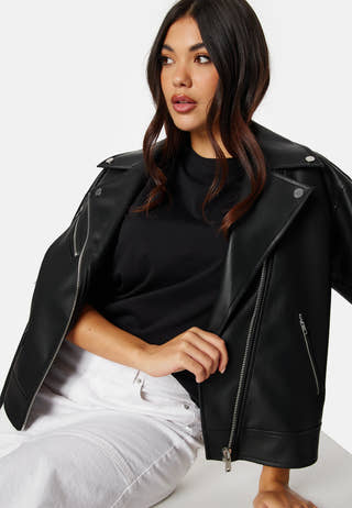 Faux Leather PU Biker Jacket