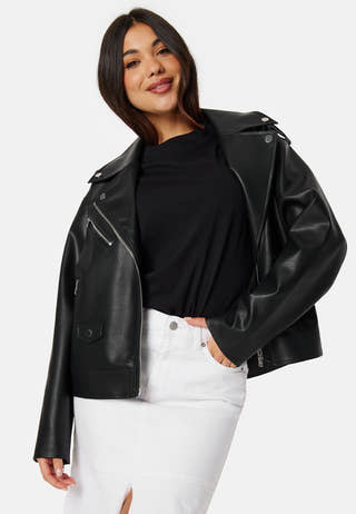 Faux Leather PU Biker Jacket