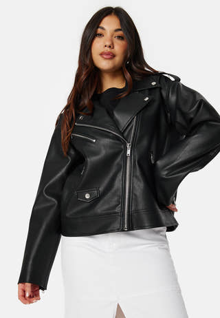 Faux Leather PU Biker Jacket