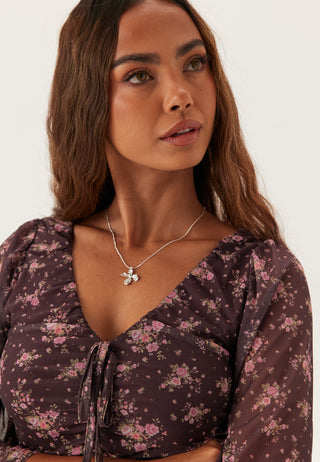 Short Mesh Ruched Dress