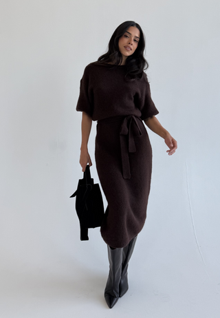 Short Sleeve Knitted Dress