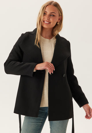 Short Wool Blend Coat