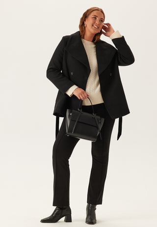 Short Wool Blend Coat