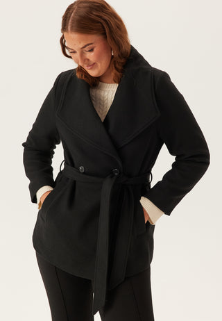 Short Wool Blend Coat
