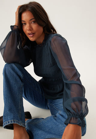 Smock Langermet Bluse