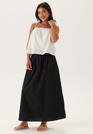 Smock Waist Maxi Skjørt