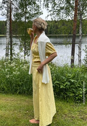 Smock Waist Maxi Skjørt