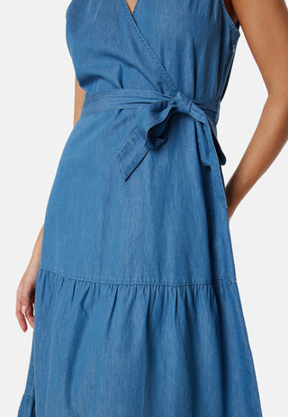 Denim Flounce Dress