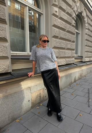 Sparkling Knitted Short Sleeve Sweater