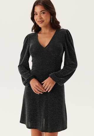 Sparkling Puff Sleeve Dress