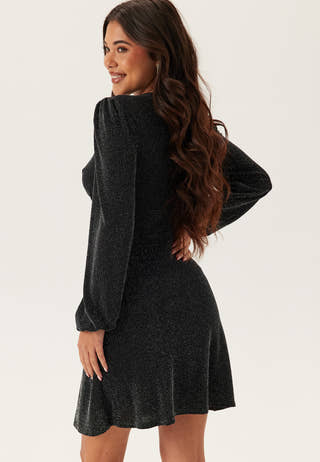 Sparkling Puff Sleeve Dress