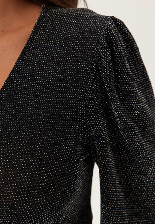 Sparkling Puff Sleeve Dress