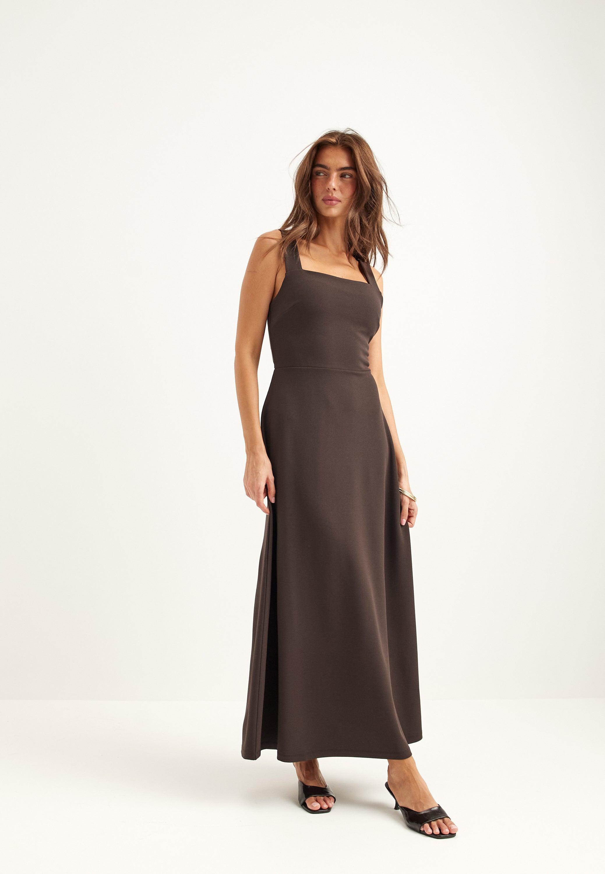 square neck corset dress Bubbleroom – Square Neck Corset Dress – Brown – Brown